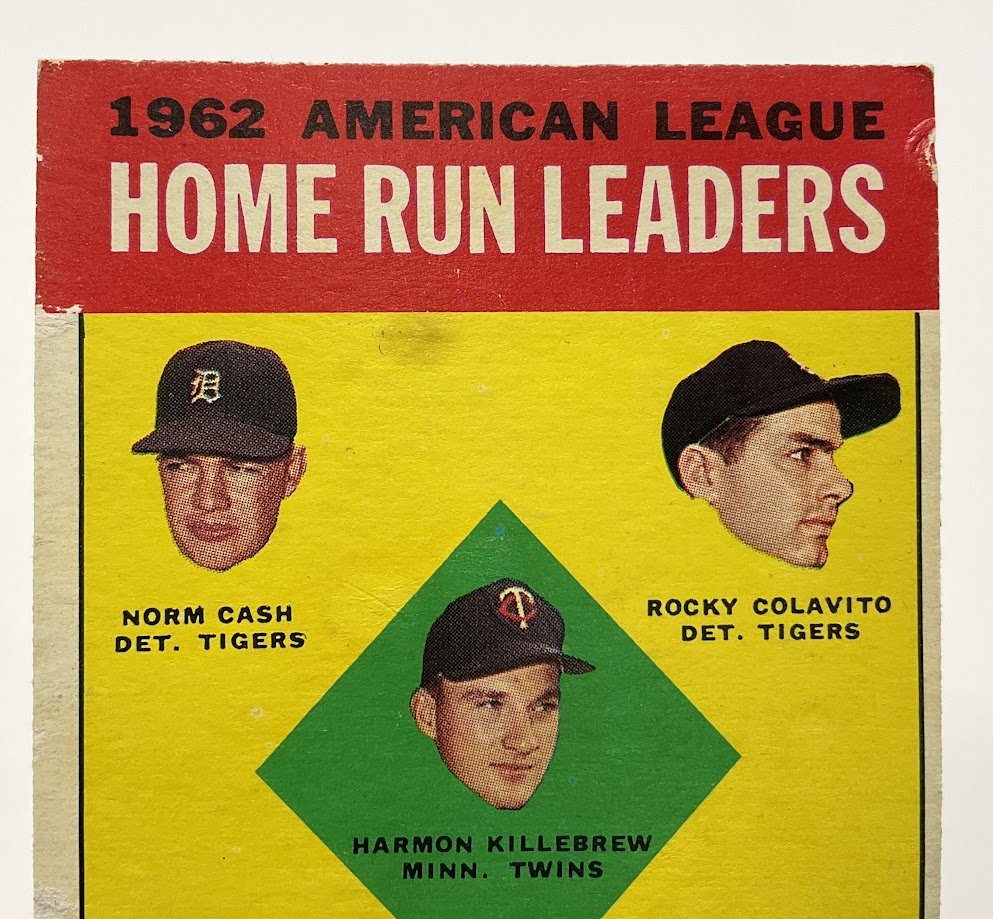 Cash Colavito Killebrew Wagner Gentile Maris 1963 Topps Home Run Leaders #4 VG