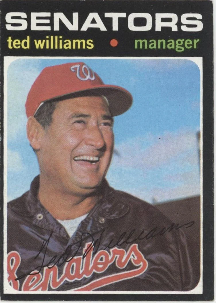 Ted Williams 1971 Topps #380 Washington Senators VG #1