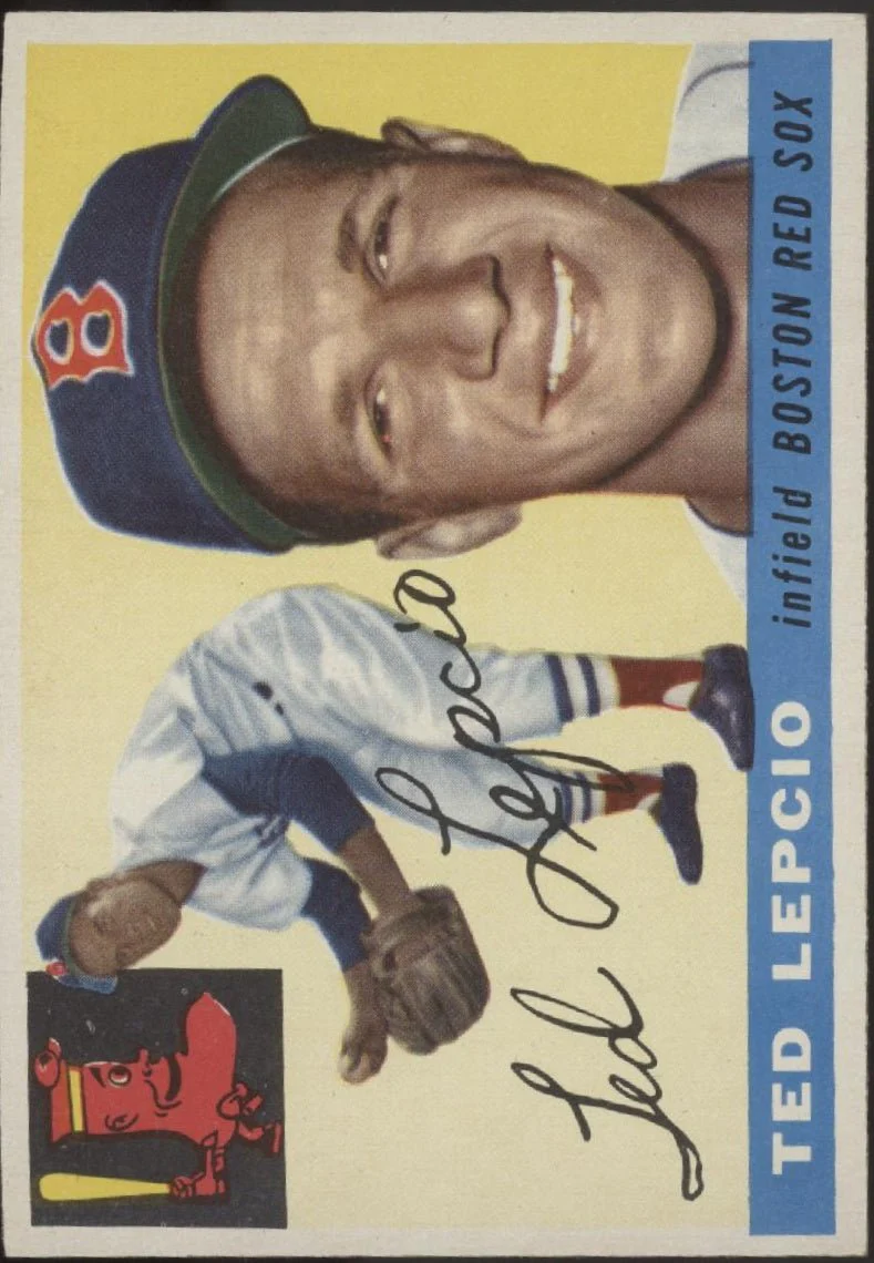 Ted Lepcio 1955 Topps #128 Boston Red Sox VG