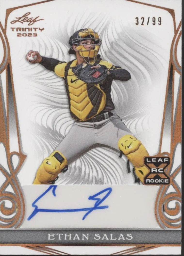 812-ethan-salas-2023-leaf-trinity-rc-auto-32-99-ba-es2-1.webp Ethan Salas 2023 Leaf Trinity RC Auto 32/99 #BA-ES2
