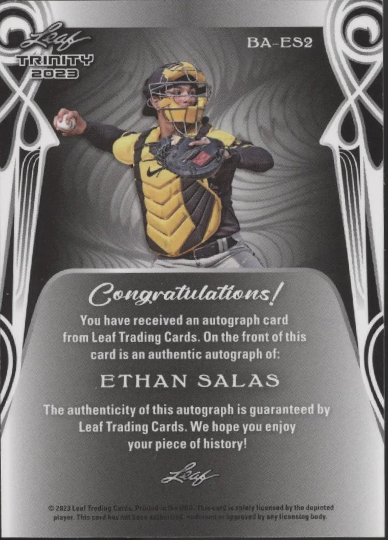 812-ethan-salas-2023-leaf-trinity-rc-auto-32-99-ba-es2-2.webp Ethan Salas 2023 Leaf Trinity RC Auto 32/99 #BA-ES2
