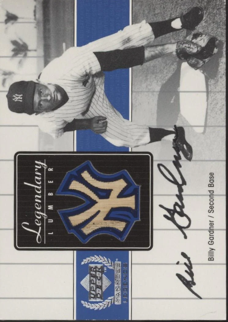 815-billy-gardner-2000-upper-deck-yankees-legends-legendary-lumber-relic-bg-ll-1.webp Billy Gardner 2000 Upper Deck Yankees Legends Legendary Lumber Relic #BG-LL