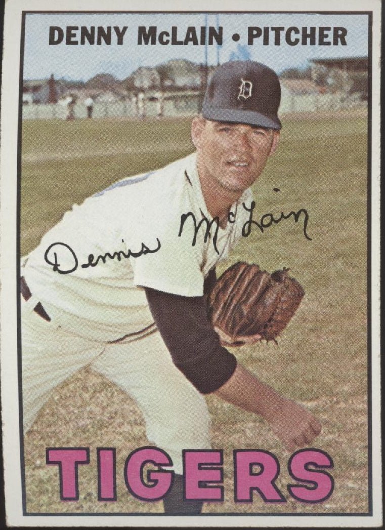 843-denny-mclain-1967-topps-420-detroit-tigers-vg-ex-1-1.jpg Denny McLain 1967 Topps #420 Detroit Tigers VG-EX #1