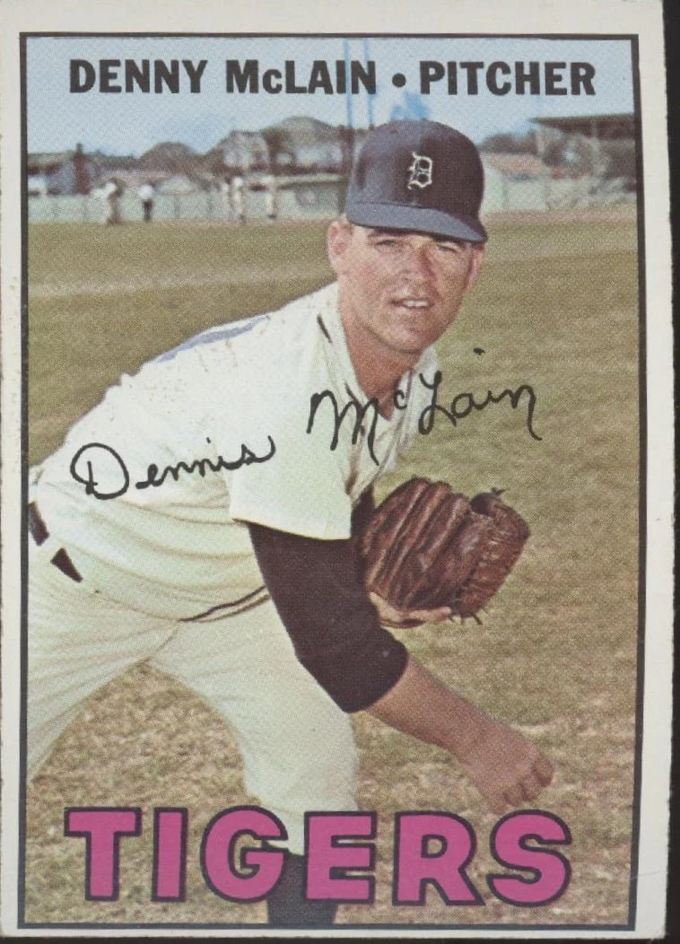Denny McLain 1967 Topps #420 Detroit Tigers VG-EX #2