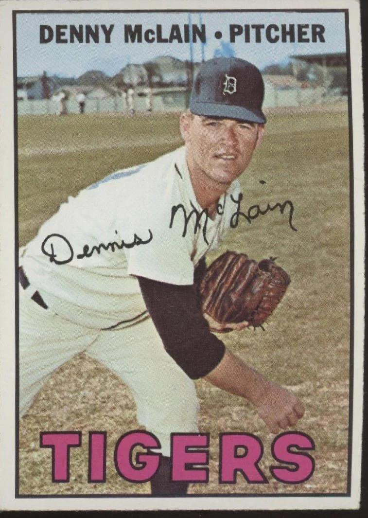 Denny McLain 1967 Topps #420 Detroit Tigers VG-EX #4