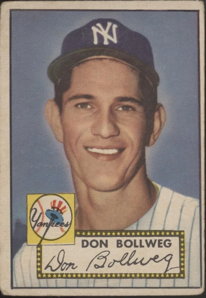 Don Bollweg 1952 Topps RC #128 New York Yankees VG #1