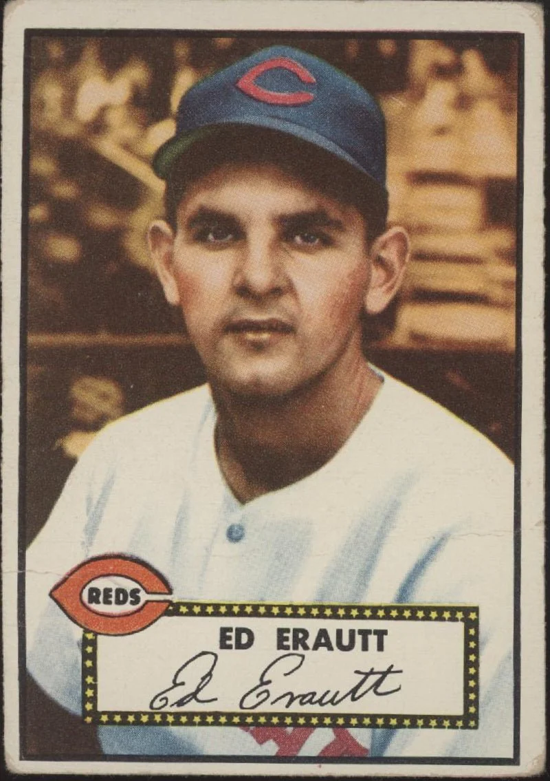 Ed Erautt 1952 Topps Cincinnati Reds RC #171 VG
