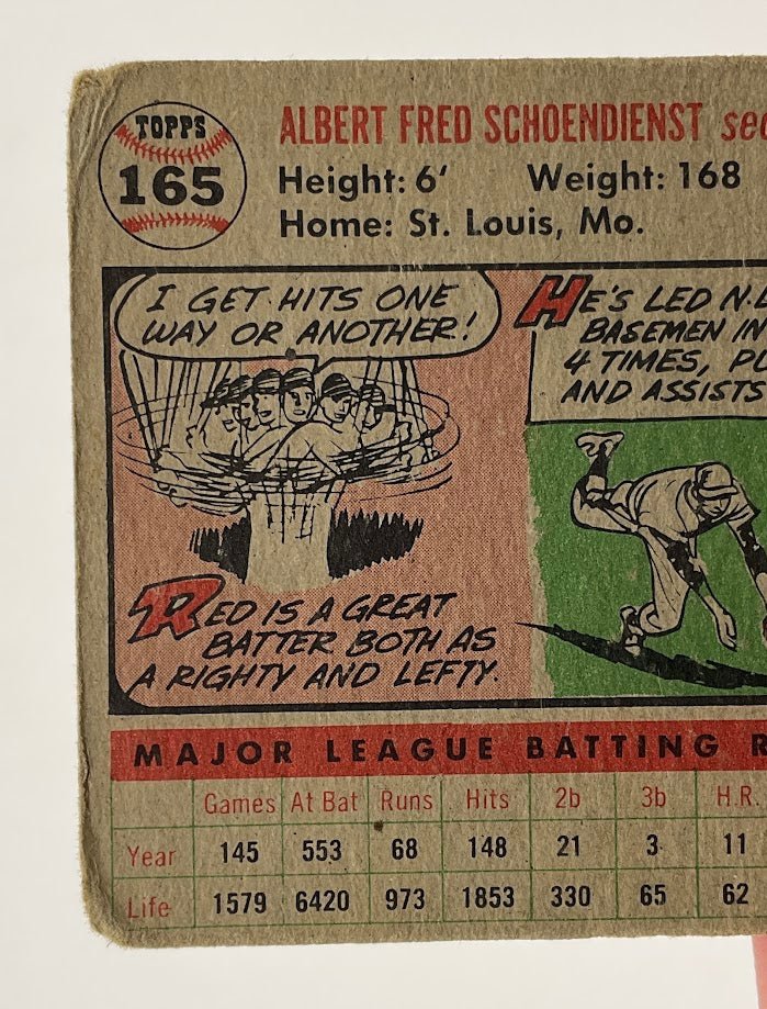 Red Schoendienst 1956 Topps #165 St. Louis Cardinals GD