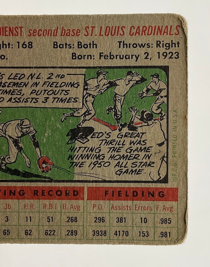 Red Schoendienst 1956 Topps #165 St. Louis Cardinals GD