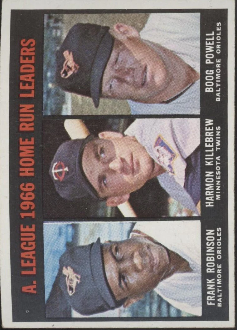 863-robinson-killebrew-powell-1967-topps-home-run-leaders-243-vg-1.webp Robinson / Killebrew / Powell 1967 Topps Home Run Leaders #243 VG