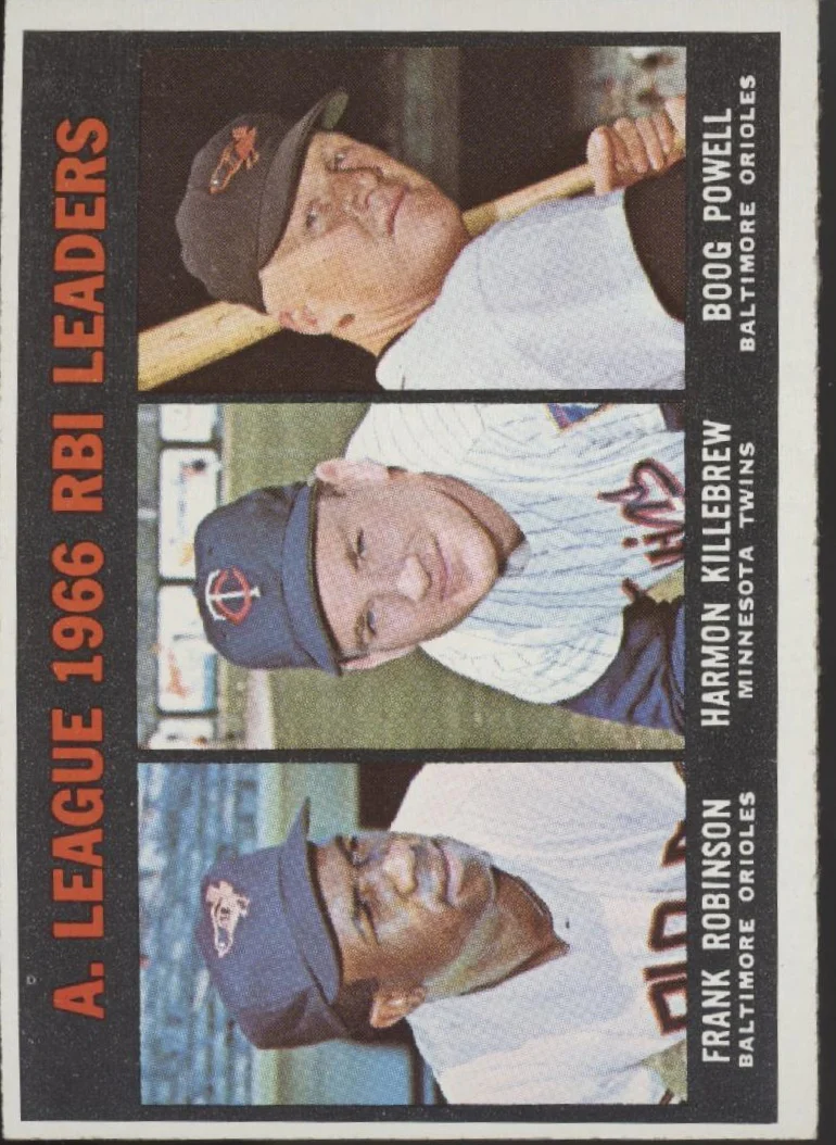 Robinson / Killebrew / Powell 1967 Topps RBI Leaders #241 VG #1