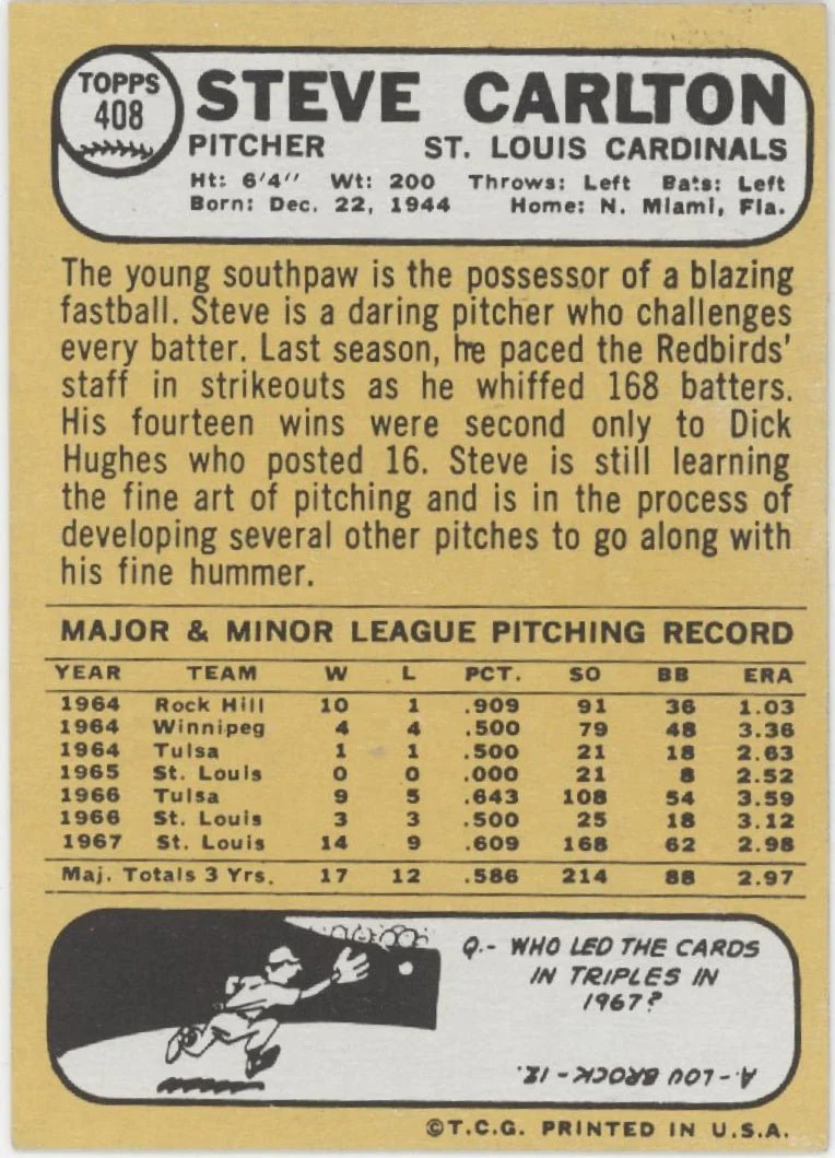 869-steve-carlton-1968-topps-408-st.-louis-cardinals-ex-1-2.webp Steve Carlton 1968 Topps #408 St. Louis Cardinals EX #1