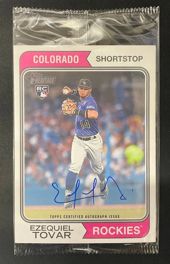 Ezequiel Tovar 2023 Topps Heritage Jumbo RC Auto Sealed #OB-ET