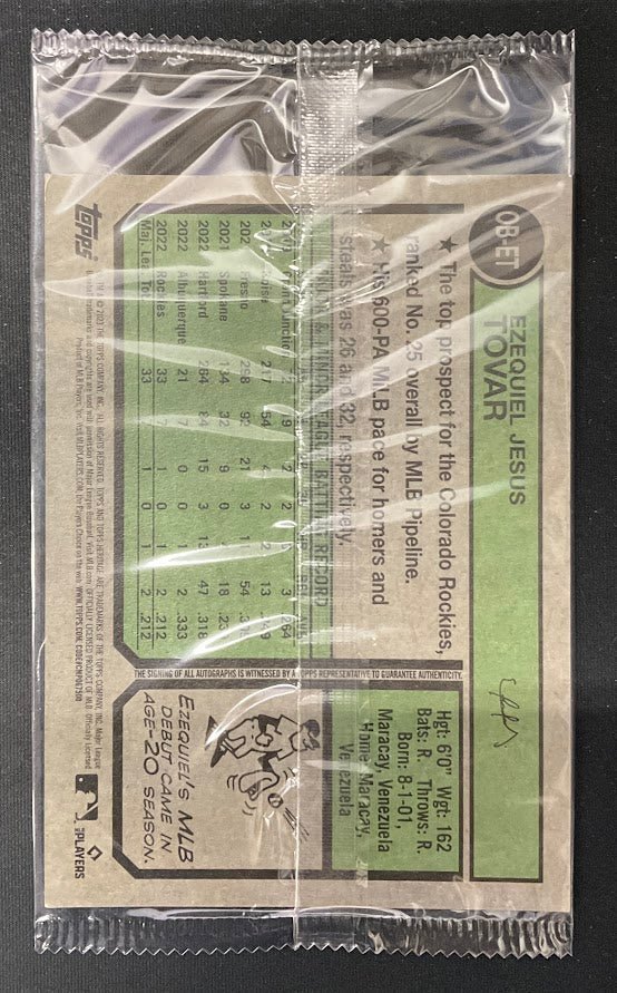 Ezequiel Tovar 2023 Topps Heritage Jumbo RC Auto Sealed #OB-ET