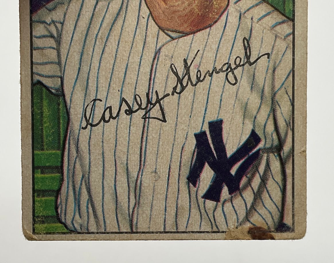 Casey Stengel 1952 Bowman #217 New York Yankees PR #2
