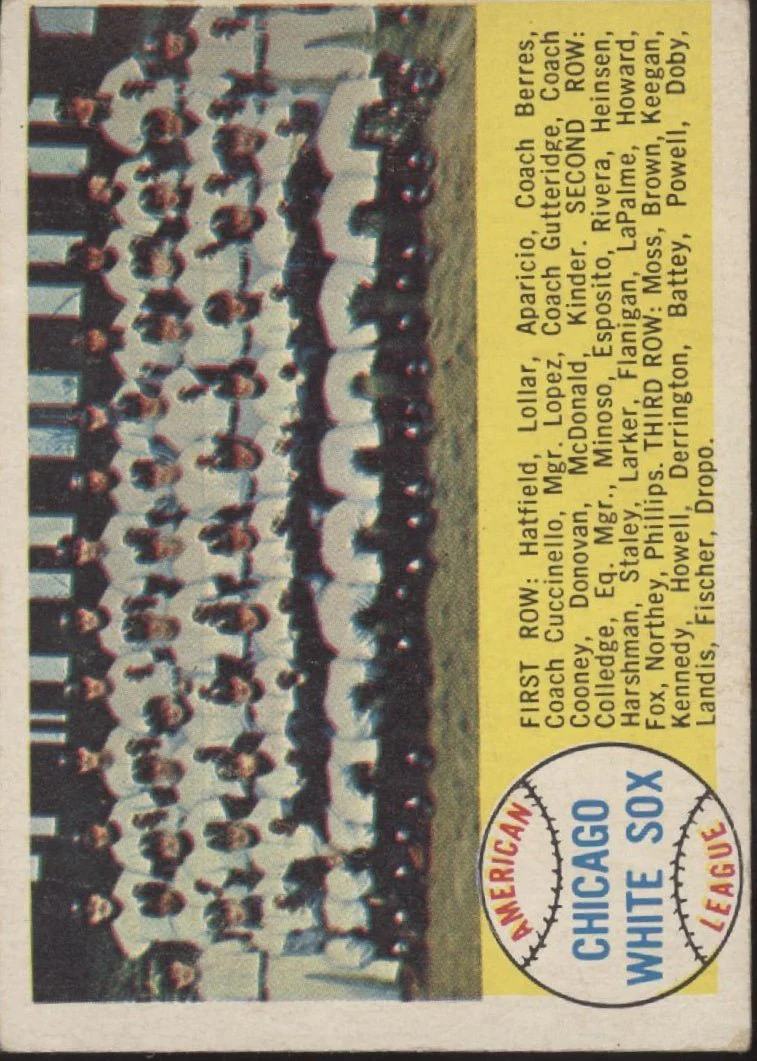 Chicago White Sox 1958 Topps Team Card #256 VG-EX #3