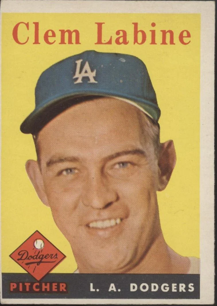 Clem Labine 1958 Topps #305 Los Angeles Dodgers EX