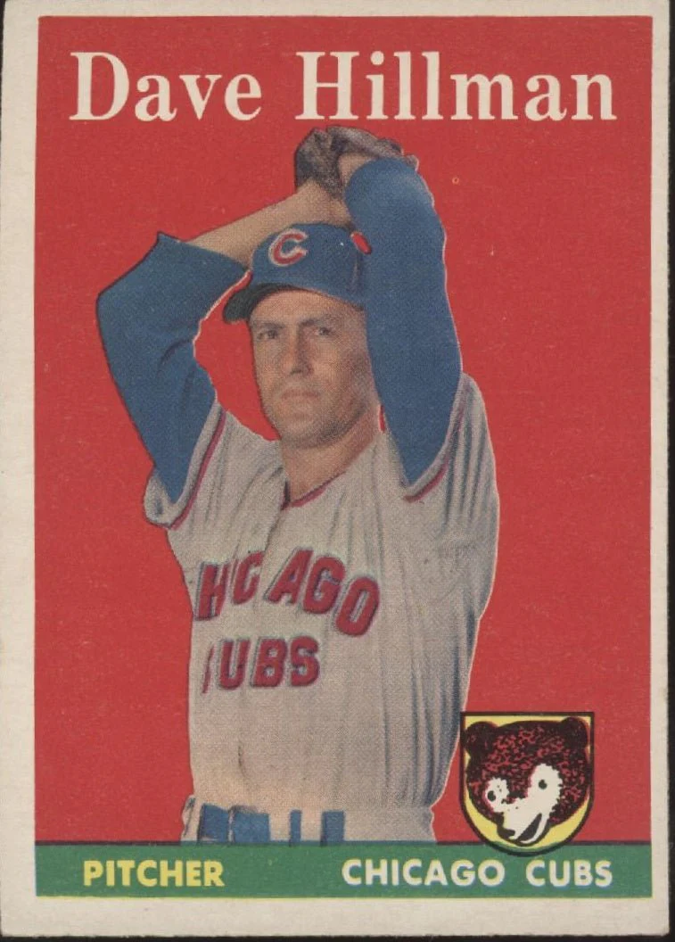 Dave Hillman 1958 Topps #41 Chicago Cubs EX