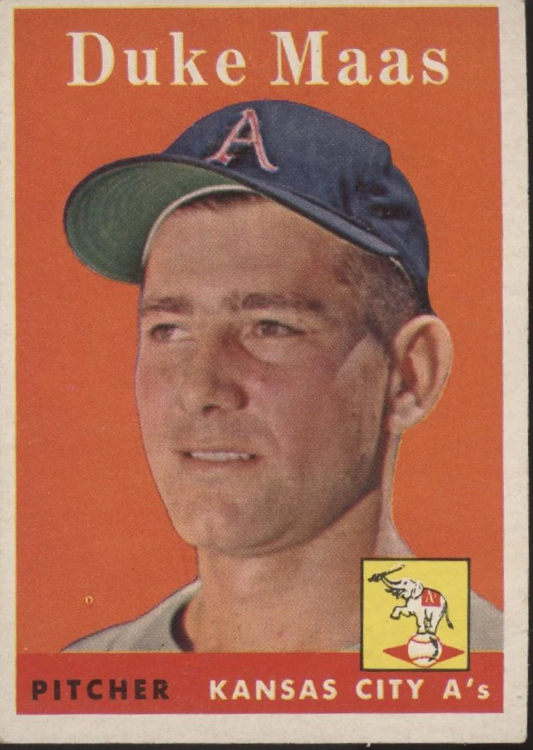 Duke Maas 1958 Topps #228 Kansas City Athletics EX