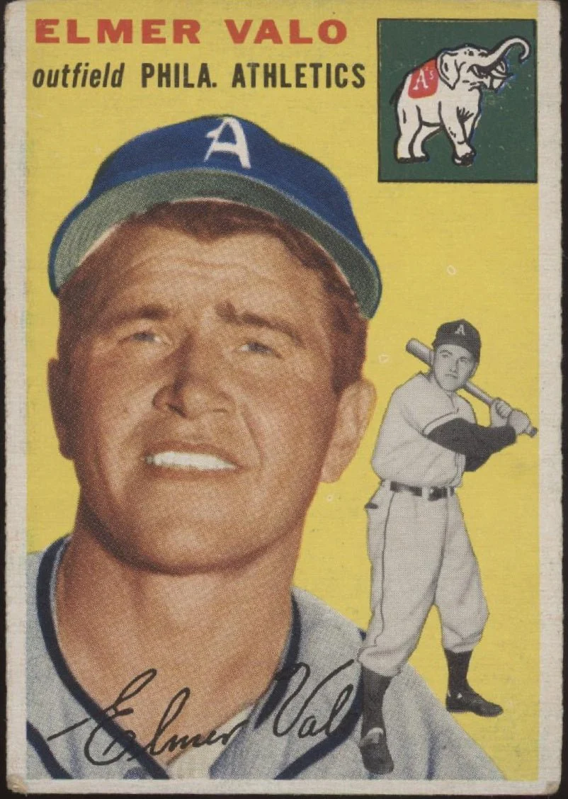 896-elmer-valo-1954-topps-145-philadelphia-athletics-vg-1.webp Elmer Valo 1954 Topps #145 Philadelphia Athletics VG