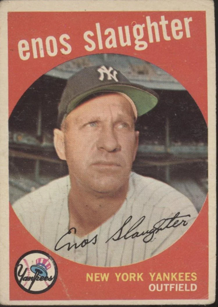 Enos Slaughter 1959 Topps #155 New York Yankees GD