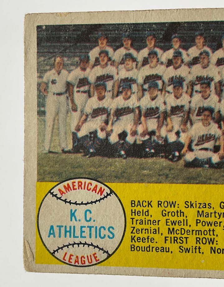 Kansas City Athletics 1958 Topps Team Card #174 VG-EX