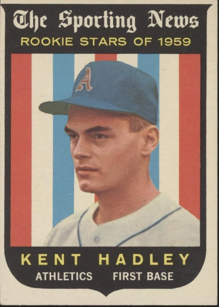 Kent Hadley 1959 Topps Sporting News RC #127 Kansas City Athletics EX