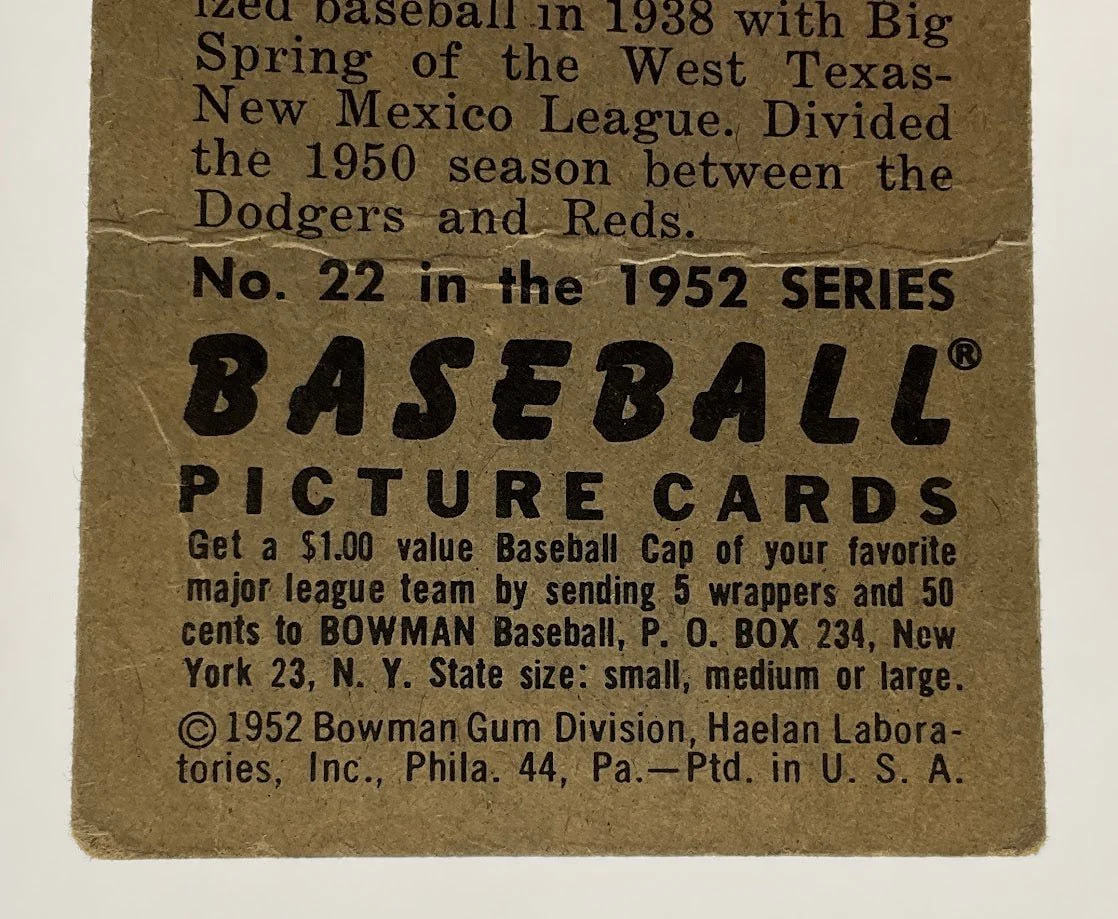 Willard Ramsdell 1952 Bowman #22 Chicago Cubs VG