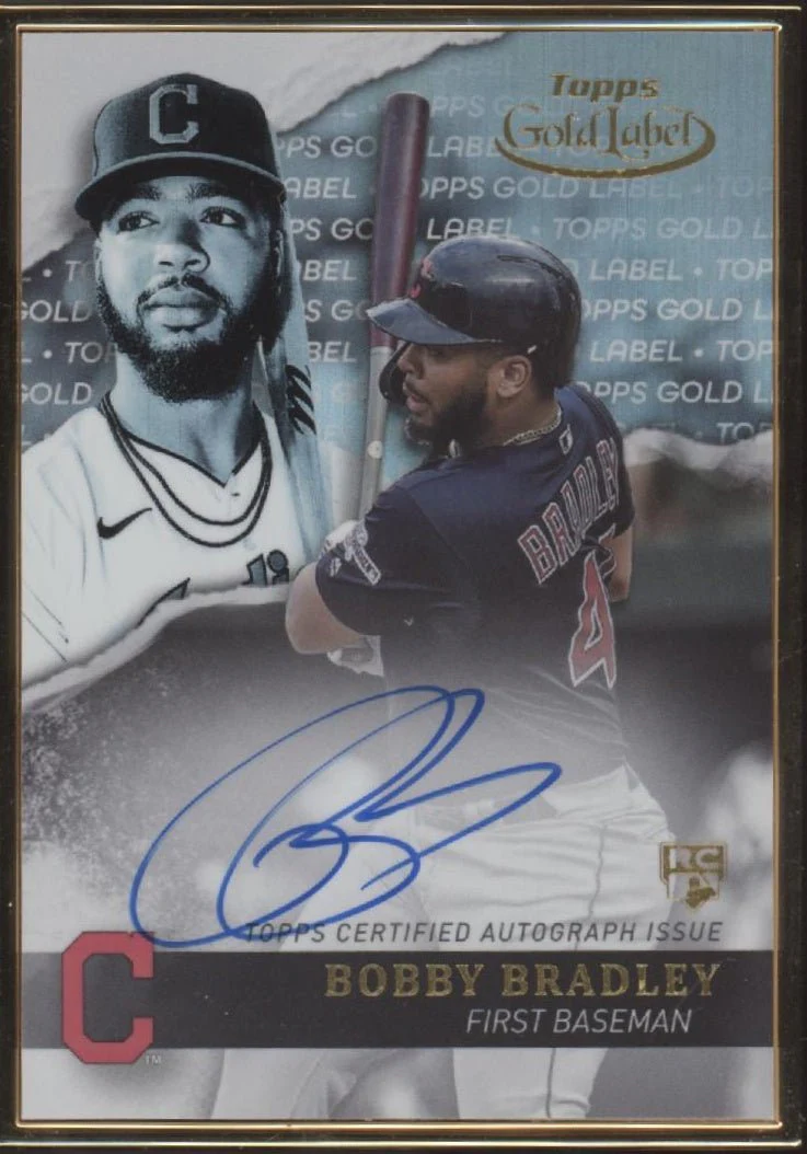 Bobby Bradley 2020 Topps Gold Label Framed RC Auto #GLA-BBR