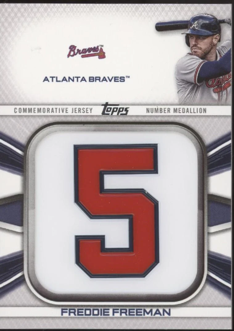 Freddie Freeman 2022 Topps Series 1 Player Jersey Number Medallion #JNM-FF