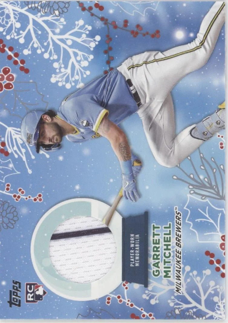 Garrett Mitchell 2023 Topps Holiday Mega Swatch RC #RC-GMI