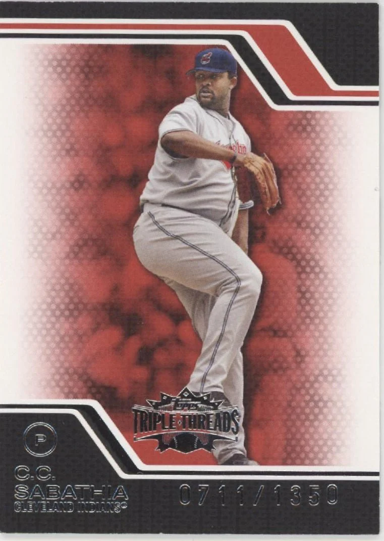 CC Sabathia 2008 Topps Triple Threads Red 0711/1350 #23