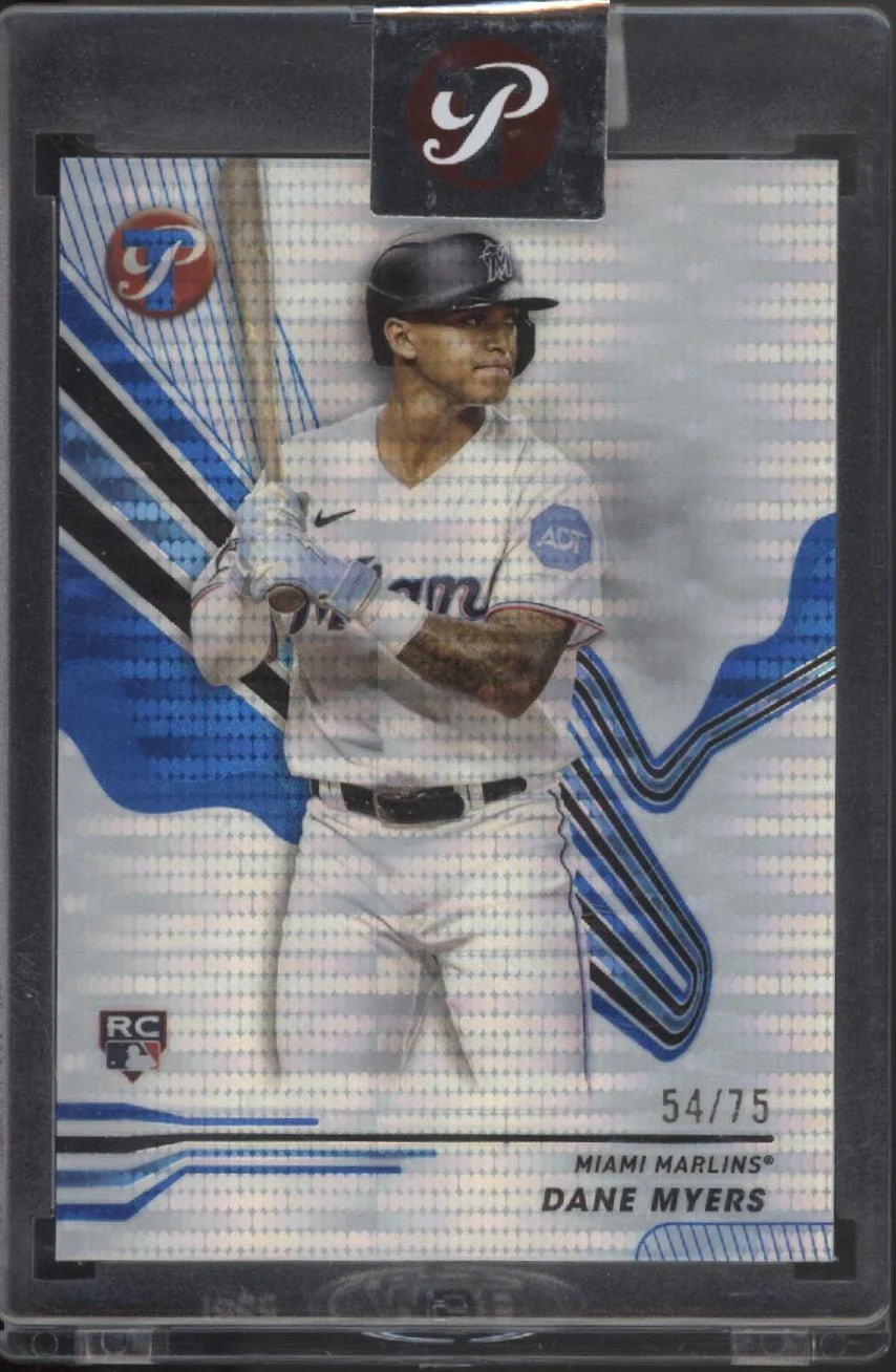 Dane Myers 2024 Topps Pristine Blue Pulsar Refractor RC 54/75 #133