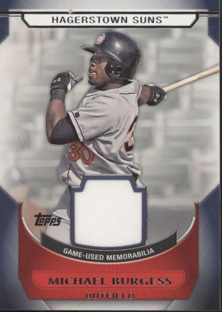 Michael Burgess 2011 Topps Pro Debut Hagerstown Suns Swatch #MM-MB