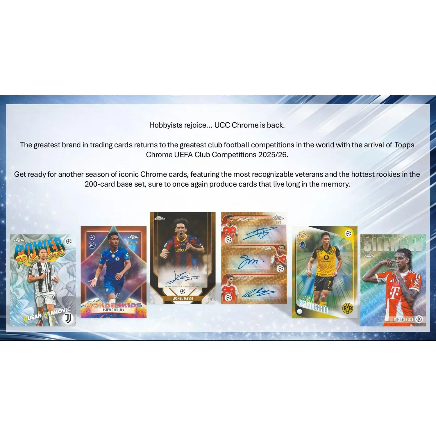 2025-26 Topps Chrome UEFA Club Competitions Soccer Blaster Box